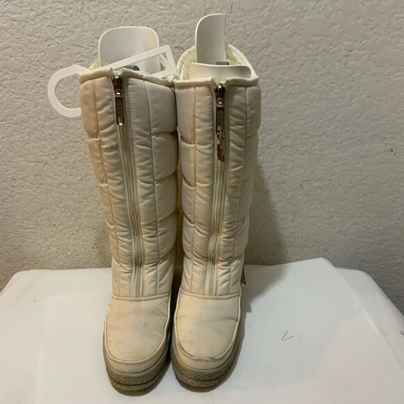Vintage Nordica winter  front zip wedge Fur Boots cream size 36 Italy - Picture 10 of 15
